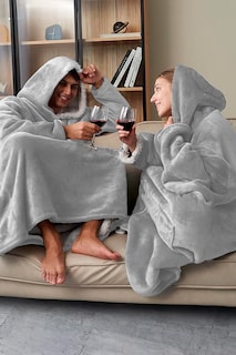 Foto 5 | Foto 5 | Sudadera Tipo Cobija Shendy Vendy con Capucha Afelpada Gris Jaspe