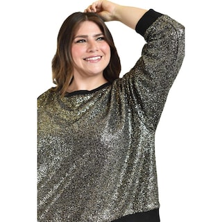 Foto 4 | Foto 4 | Sudadera De Lentejuelas Roman Fashion /tallas Extras, 3363 (dorado) Dorado