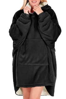Foto 1 | Foto 1 | Sudadera Tipo Cobija Shendy Vendy Negra con Capucha Afelpada