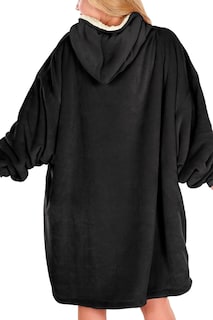 Foto 2 | Foto 2 | Sudadera Tipo Cobija Shendy Vendy Negra con Capucha Afelpada