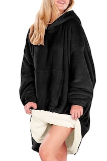 Foto 4 | Foto 4 | Sudadera Tipo Cobija Shendy Vendy Negra con Capucha Afelpada