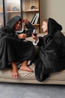 Foto 5 | Foto 5 | Sudadera Tipo Cobija Shendy Vendy Negra con Capucha Afelpada