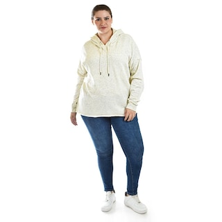 Foto 4 | Foto 4 | Sudadera Efecto Jaspeado Roman Fashion /tallas Extras, 654 (beige) Beige