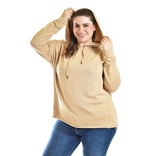 Foto 1 | Foto 1 | Sudadera Efecto Jaspeado Roman Fashion /tallas Extras, 654 (cafe) Cafe