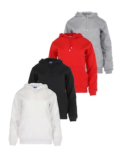 Foto 1 | Foto 1 | Paquete De 4 Sudaderas Con Capucha Para Mujer (blanco, Negro, Rojo, Gris) Chb Chili Beans Clothing Co.