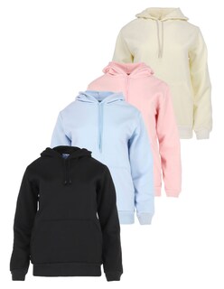 Foto 1 | Foto 1 | Paquete De 4 Sudaderas Con Capucha Para Mujer (negro, Celeste, Rosa, Hueso) Chb Chili Beans Clothing Co.