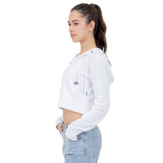 Foto 2 | Foto 2 | Sudadera Para Mujer Crop Con Capucha Y Cierre Quarry Color Blanco