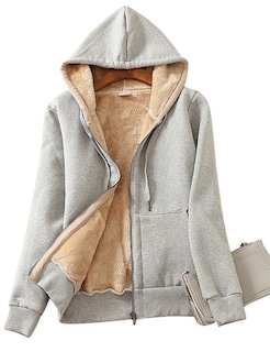 Foto 1 | Foto 1 | Sudadera con Capucha y Chaqueta Yeokou para Mujer con Forro Sherpa - Venta Internacional