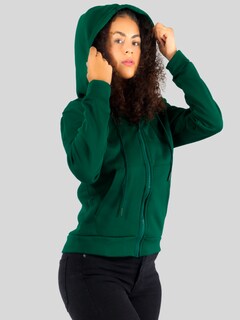 Foto 4 | Foto 4 | Sudadera Termica De Mujer Sud-1015-2 Verde Oscuro Con Capucha Y Cierre