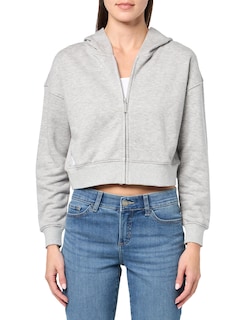 Foto 1 | Foto 1 | Sudadera Con Capucha Florence By Mills Cozy Crush, Corta Con Cremallera, Gris Jaspeado - Venta Internacional.