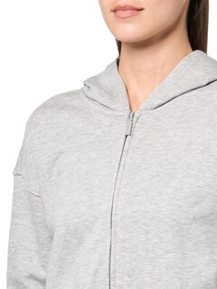 Foto 3 | Foto 3 | Sudadera Con Capucha Florence By Mills Cozy Crush, Corta Con Cremallera, Gris Jaspeado - Venta Internacional.