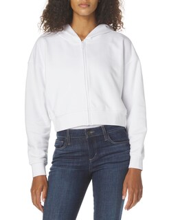 Foto 1 | Foto 1 | Sudadera Con Capucha Florence By Mills Cozy Crush, Corta Con Cremallera, Blanca - Venta Internacional.
