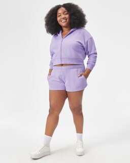 Foto 4 | Foto 4 | Sudadera Con Capucha Florence By Mills Cozy Crush, Corta Con Cremallera, Color Lavanda - Venta Internacional.