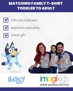 Foto 4 | Foto 4 | Camiseta Bluey Bingo Dad Bluey Family Mom Azul Xxl Para Mujer - Venta Internacional.