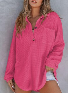Foto 2 | Foto 2 | Camisa Tipo Túnica Con Cuello En V Y Punto Gofrado Elegante Para Mujer - Venta Internacional.