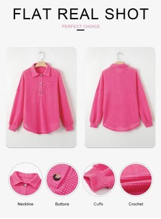 Foto 6 | Foto 6 | Camisa Tipo Túnica Con Cuello En V Y Punto Gofrado Elegante Para Mujer - Venta Internacional.