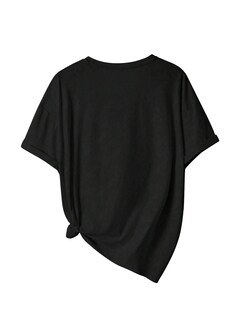 Foto 2 | Foto 2 | Camiseta Sweatyrocks Para Mujer Con Estampado Gráfico De Limones, Color Negro - Venta Internacional.