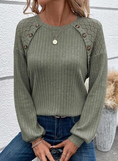 Foto 5 | Foto 5 | Jersey Acelit Para Mujer, Talla Grande, Verde Con Detalle De Encaje, 2xl - Venta Internacional.