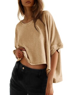 Foto 1 | Foto 1 | Camiseta Dokotoo Summer Para Mujer, Talla Grande, Gris Ahumado - Venta Internacional.