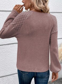 Foto 4 | Foto 4 | Jersey Acelit Para Mujer, Talla Grande, Túnica, Detalle De Botones, Color Morado - Venta Internacional.