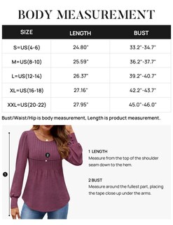 Foto 6 | Foto 6 | Blusa Túnica Plisada Con Cuello Redondo Y Manga Larga Zesica - Fucsia - Venta Internacional.