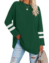 Top Tipo Túnica Larmliss Para Mujer, Gran Tamaño, Cuello Redondo, Manga Larga - Venta Internacional.