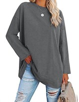 Top Tipo Túnica Larmliss Para Mujer, Gran Tamaño, Cuello Redondo, Manga Larga - Venta Internacional.