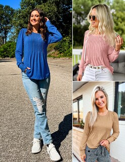 Foto 5 | Foto 5 | Camisa Zesica De Manga Larga Para Mujer De Otoño Con Cuello Redondo, Color Blanco - Venta Internacional.