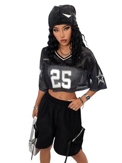 Foto 3 | Foto 3 | Camisas De Punto Corto Soly Hux Para Mujer Y2k Streetwear - Venta Internacional.