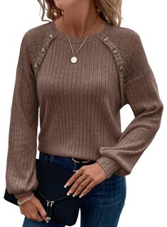 Foto 1 | Foto 1 | Jersey Acelit Para Mujer, Talla Grande, Túnica, Marrón Suave, Otoño, 2xl - Venta Internacional.