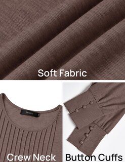Foto 7 | Foto 7 | Camisa Zesica De Manga Larga Para Mujer, Color Gris Café, Talla Xl - Venta Internacional.