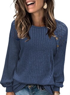 Foto 2 | Foto 2 | Jersey Acelit Para Mujer, Talla Grande, Túnica Azul, Manga Larga, 2xl - Venta Internacional.