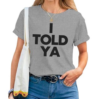 Foto 2 | Foto 2 | Camiseta I Told Ya Tees Unisex I Told Ya Merch Gris Talla Xl - Venta Internacional.