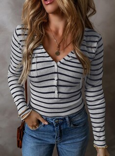 Foto 4 | Foto 4 | Camisa Acelit Para Mujer, Moda De Otoño 2024, Manga Larga, A Rayas - Venta Internacional.