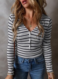 Foto 5 | Foto 5 | Camisa Acelit Para Mujer, Moda De Otoño 2024, Manga Larga, A Rayas - Venta Internacional.