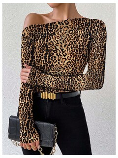 Foto 4 | Foto 4 | Camiseta Floerns Con Estampado De Mármol Plisado Para Mujer, Talla S - Venta Internacional.