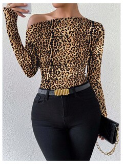 Foto 5 | Foto 5 | Camiseta Floerns Con Estampado De Mármol Plisado Para Mujer, Talla S - Venta Internacional.