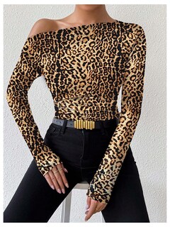 Foto 6 | Foto 6 | Camiseta Floerns Con Estampado De Mármol Plisado Para Mujer, Talla S - Venta Internacional.