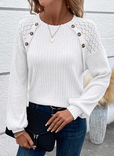 Foto 3 | Foto 3 | Jersey Acelit Para Mujer, Talla Grande, Con Detalle De Botones, Color Blanco - Venta Internacional.