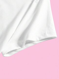Foto 4 | Foto 4 | Camiseta Soly Hux Para Mujer, Camiseta Para Bebé, Estampado Y2k, Blanca, Talla L - Venta Internacional.