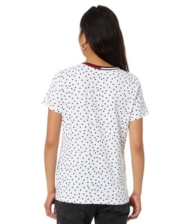Foto 2 | Foto 2 | Camiseta Tommy Hilfiger De Manga Corta Con Cuello En V Y Lunares Para Mujer - Venta Internacional.