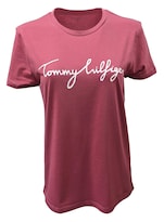 Camiseta Tommy Hilfiger Line con Cuello Redondo Roja para Mujer - Venta Internacional