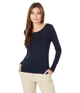 Foto 1 | Foto 1 | Camiseta Tommy Hilfiger De Manga Larga Con Cuello Redondo Para Mujer - Venta Internacional.