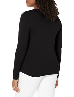Foto 2 | Foto 2 | Camiseta Tommy Hilfiger Para Mujer, Manga Larga, Cuello Redondo, Negra - Venta Internacional.