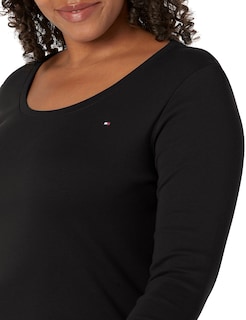 Foto 3 | Foto 3 | Camiseta Tommy Hilfiger Para Mujer, Manga Larga, Cuello Redondo, Negra - Venta Internacional.