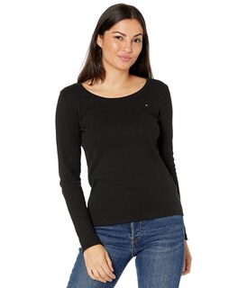 Foto 4 | Foto 4 | Camiseta Tommy Hilfiger Para Mujer, Manga Larga, Cuello Redondo, Negra - Venta Internacional.