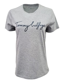 Foto 1 | Foto 1 | Camiseta Tommy Hilfiger New Line Con Cuello Redondo Para Mujer, Color Gris, Talla S - Venta Internacional.