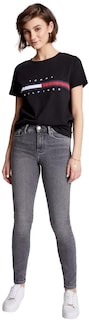 Foto 2 | Foto 2 | Camiseta Tommy Hilfiger Negra para Mujer - Venta Internacional
