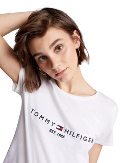 Foto 3 | Foto 3 | Camiseta Tommy Hilfiger Regular Blanca para Mujer - Venta Internacional