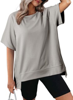 Foto 1 | Foto 1 | Tops Dokotoo Spring 2025 - Camisetas Extragrandes Para Mujer, Color Gris - Venta Internacional.